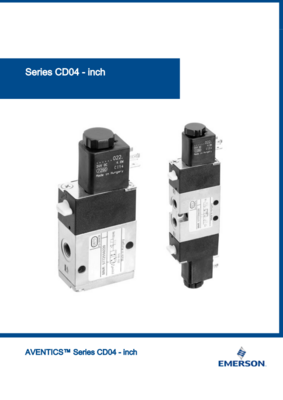 AVENTICS CD04-INCH CATALOG CD04 INCH SERIES: 3/2-DIRECTIONAL VALVES